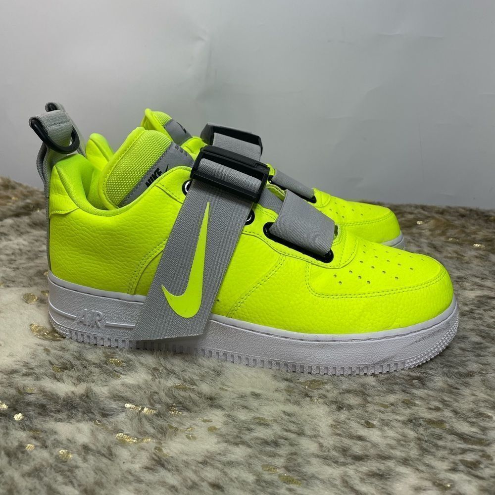 Nike Air Force 1 Utility Neon Sneakers Size 9‎